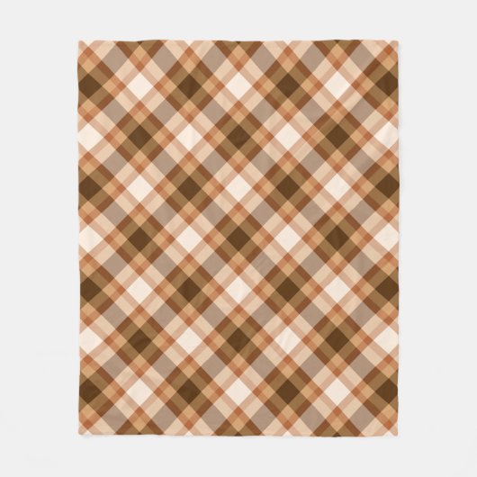 Couverture Polaire Grand Plaid moderne, Brown, Beige, Cuivre et Tan (Devant)