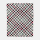 Couverture Polaire Grand Plaid moderne, noir, blanc, gris et rouge (Devant)