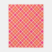 Couverture Polaire Grand Plaid moderne, orange, corail et rose Fuchsi (Devant)