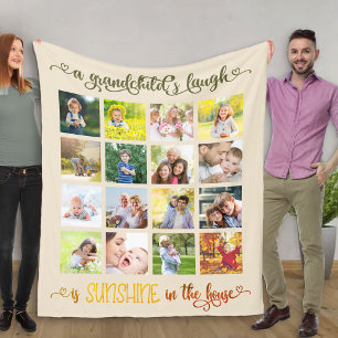 Couverture Polaire Grandchild Laugh is Sunshine in the House Photo