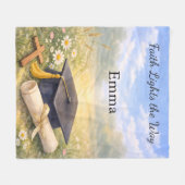Couverture Polaire Granddaughter Graduation Personalized Christian  (Devant (Horizontal))