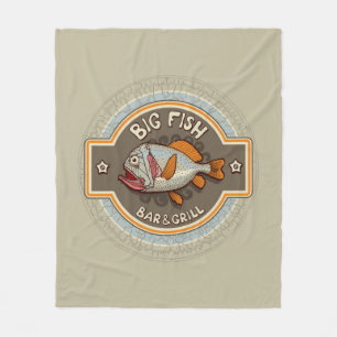 Couverture Polaire Grande affiche de bar et grill de poissons