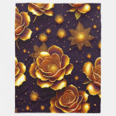 Couverture Polaire Grande Collection Gold Rose moderne de luxe (Devant)
