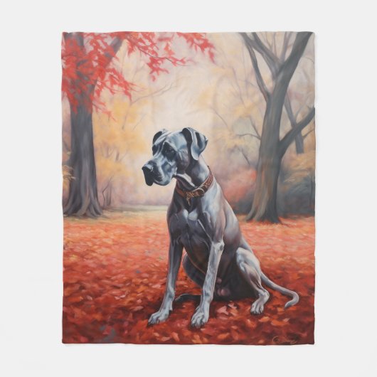 Couverture Polaire Grande Danse en automne Feuilles automne Inspirati (Devant)