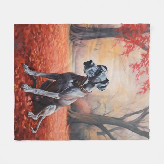 Couverture Polaire Grande Danse en automne Feuilles automne Inspirati (Devant (Horizontal))