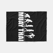 Couverture Polaire Grande évolution Muay Thai Cadeau Kickboxing Arts (Devant (Horizontal))