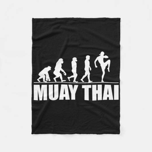 Couverture Polaire Grande évolution Muay Thai Cadeau Kickboxing Arts (Devant)