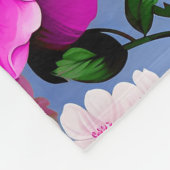 Couverture Polaire Grande fleur de rose violette rétro (Coin)