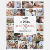Couverture Polaire Grande grand-mère établie | 20 Famille de photos (Devant)