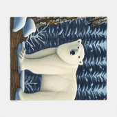 Couverture Polaire Grande Ours Blanc Du Nord (Devant (Horizontal))