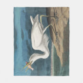 Couverture Polaire Grande Peinture de la faune d'Audubon Heron blanc (Devant)