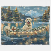 Couverture Polaire Grande Pyrénées Noël Festive Voyage (Devant (Horizontal))