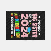 Couverture Polaire Grande Soeur De 2024 Diplôme D'Études Secondaires (Devant (Horizontal))