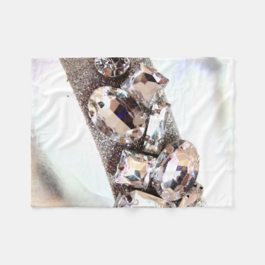 Couverture Polaire Grandes fausses pierres argentées (Devant (Horizontal))