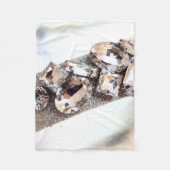 Couverture Polaire Grandes fausses pierres argentées (Devant)