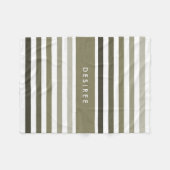 Couverture Polaire Grandes fines femelles avec nom en vert kaki (Devant (Horizontal))