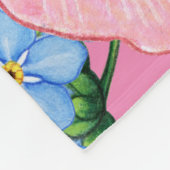 Couverture Polaire Grandes fleurs lumineuses (Coin)
