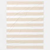 Couverture Polaire Grandes rayures, crème et blanc (Devant)