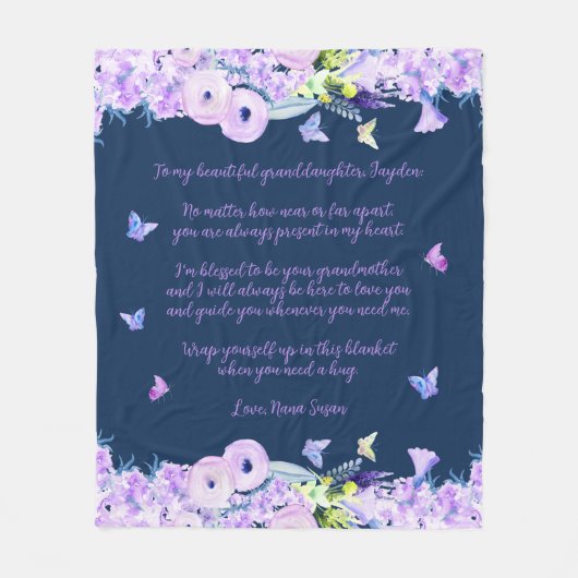 Couverture Polaire Grandgirl Fleece Blanche (Devant)