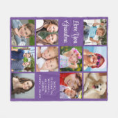 Couverture Polaire Grandma 10 Photo Collage Purple (Devant (Horizontal))