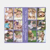 Couverture Polaire Grandma 12 Photo Collage Purple (Devant (Horizontal))
