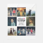 Couverture Polaire Grandma 8-Photo Collage Personnalisé Grandchildren (Devant)