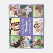 Couverture Polaire Grandma 8 photo Collage violet (Devant)