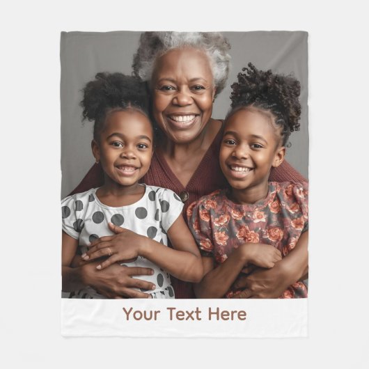 Couverture Polaire Grandma Blanket Personnalisée Fleece Idée cadeau c (Devant)