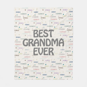Couverture Polaire Grandma Cadeaux Grandchildren 3-4 Noms