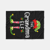 Couverture Polaire Grandma Christmas Elf Matching Pajama X-mas Party  (Devant (Horizontal))
