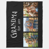 Couverture Polaire Grandma Est. Established Year Custom Name 3 Photo (Devant)