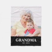 Couverture Polaire Grandma Established Black Modern Bold Photo (Devant)