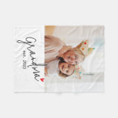 Couverture Polaire Grandma Established Modern Script Photo (Devant (Horizontal))