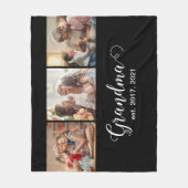Couverture Polaire Grandma Established Script Gift 3 Photo (Devant)