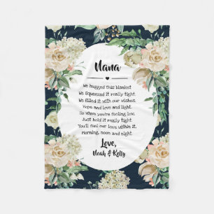 Couverture Polaire Grandma Grammy Nana de Grandkids