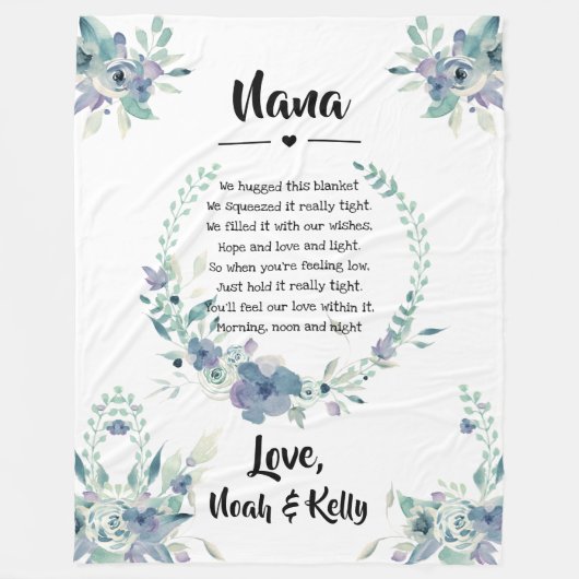 Couverture Polaire Grandma Grammy Nana de Grandkids (Devant)