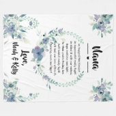 Couverture Polaire Grandma Grammy Nana de Grandkids (Devant (Horizontal))