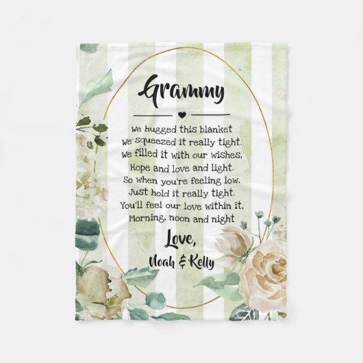 Couverture Polaire Grandma Grammy Nana de Grandkids (Devant)