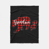 Couverture Polaire Grandma Of 2 Girls Boys Xmas Matching Red Plaid Gr (Devant)