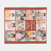 Couverture Polaire Grandma Personnalisée Terracotta 11 Photo Collage (Devant (Horizontal))