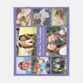 Couverture Polaire Grandma Photo Collage personnalisé violet (Devant)