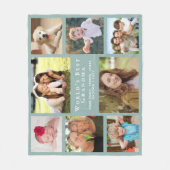Couverture Polaire Grandma Photo Collage Sage Green (Devant)