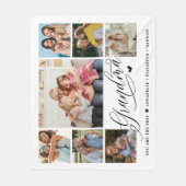 Couverture Polaire Grandma Photo Collage Typographie Keepsaké (Devant)