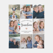 Couverture Polaire Grandma Photo personnalisée Collage de photos mode (Devant)