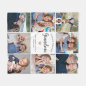 Couverture Polaire Grandma Photo personnalisée Collage de photos mode (Devant (Horizontal))