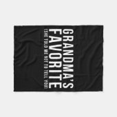 Couverture Polaire Grandma's Favorite T, Grandson Or Granddaughter (Devant (Horizontal))