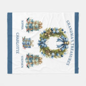 Couverture Polaire Grandma's Grandkids Names Blanket (Devant (Horizontal))
