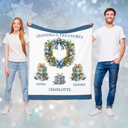 Couverture Polaire Grandma's Grandkids Names Blanket