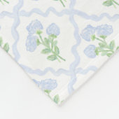 Couverture Polaire Grandmillennial Preppy Hydrangeas Trellis (Coin)