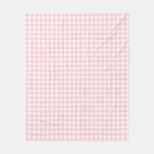 Couverture Polaire Grandmillennial Preppy Pink Plaid En vichy (Devant)